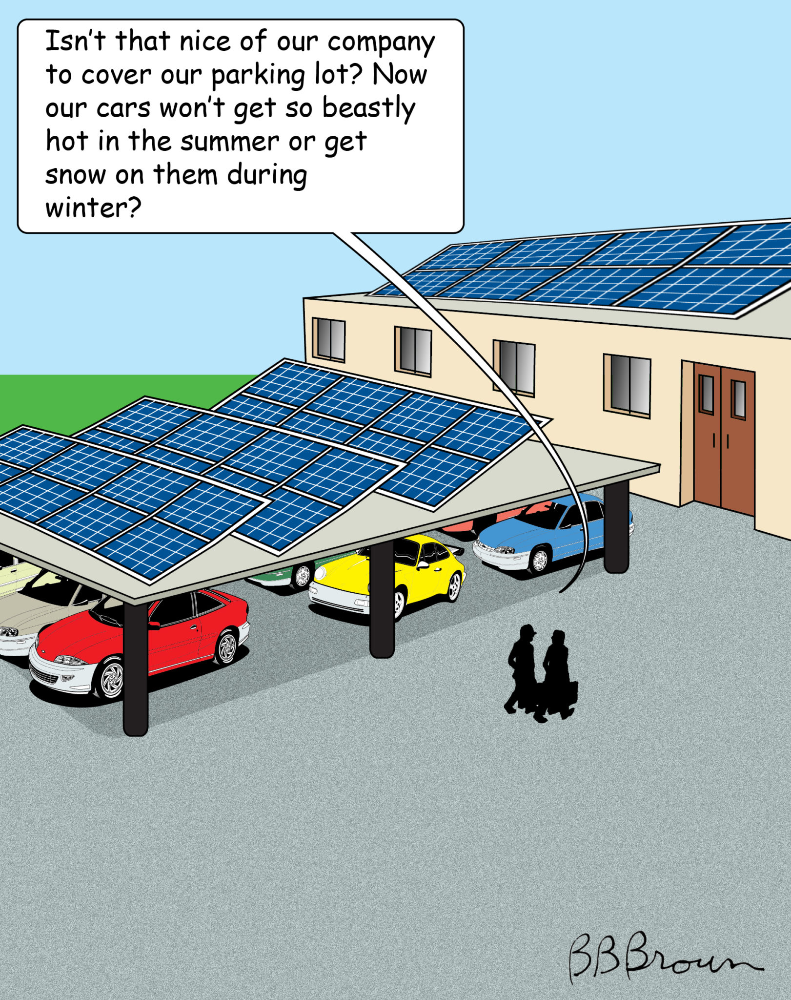 Now my business has Solar can I operate my fleet for free?